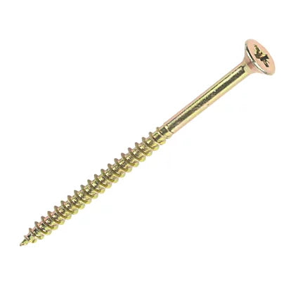 5.0 X 80 Pozi Csk Chipboard Screws Yellow 10 Per Pack 5.0 X 80 Pozi Csk Chipboard Screws Yellow 10 Per Pack